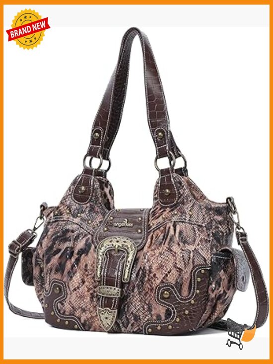 Handbags - Vegan Leather Hobo Bag Crossbody Shoulder Tote Large Capacity Handbag